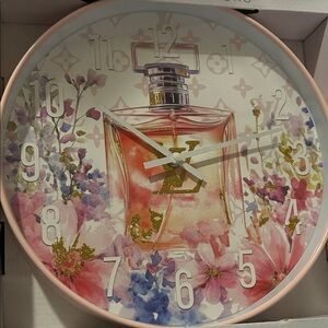 Floral Pink Wall Clock